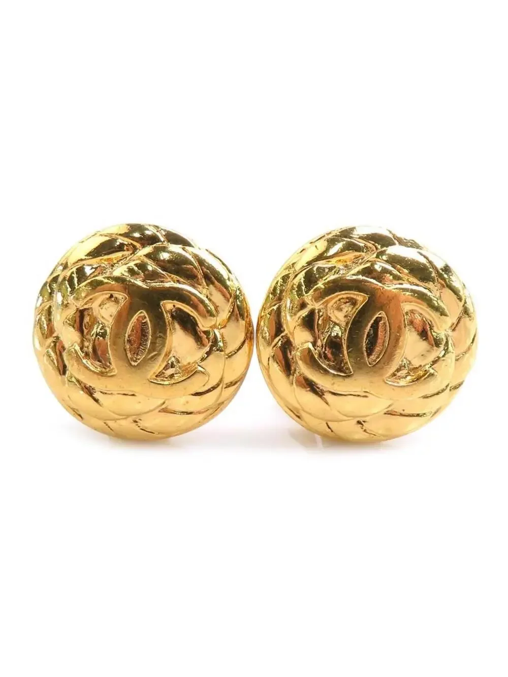 Auth Chanel Vintage Cc Logo Earrings #294118C35B
